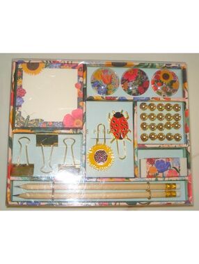 BNWT Rifle Paper Co. Floral Blossom Pattern Tackle Box Stationery Set